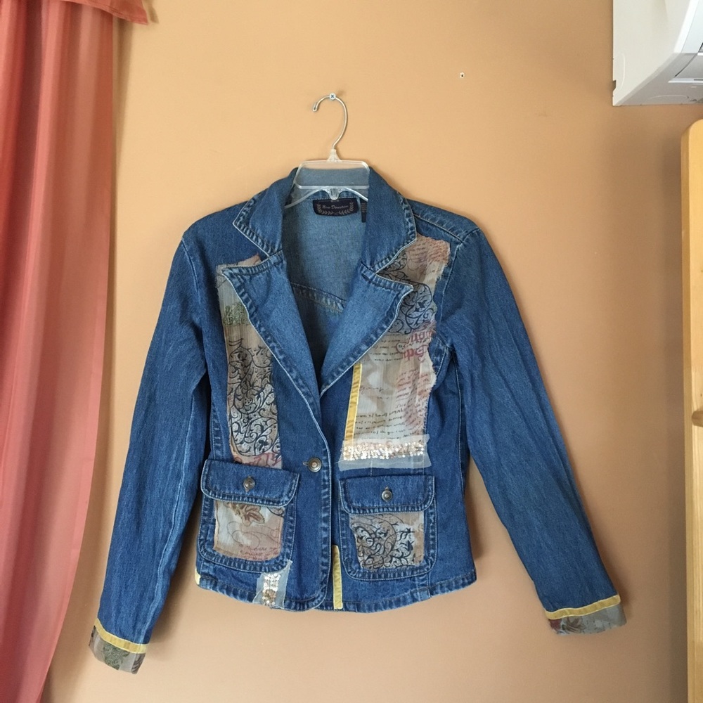 Vintage New Direction Patchwork Denim Jacket - image 1